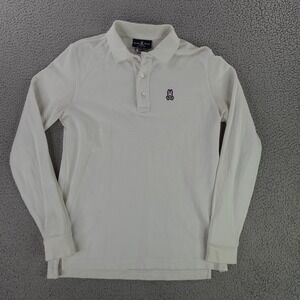 Psycho Bunny Polo Shirt Mens Size 4 Medium Long Sleeve Pique Logo 8646